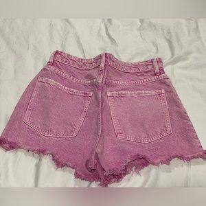 dyed white shorts from Zara